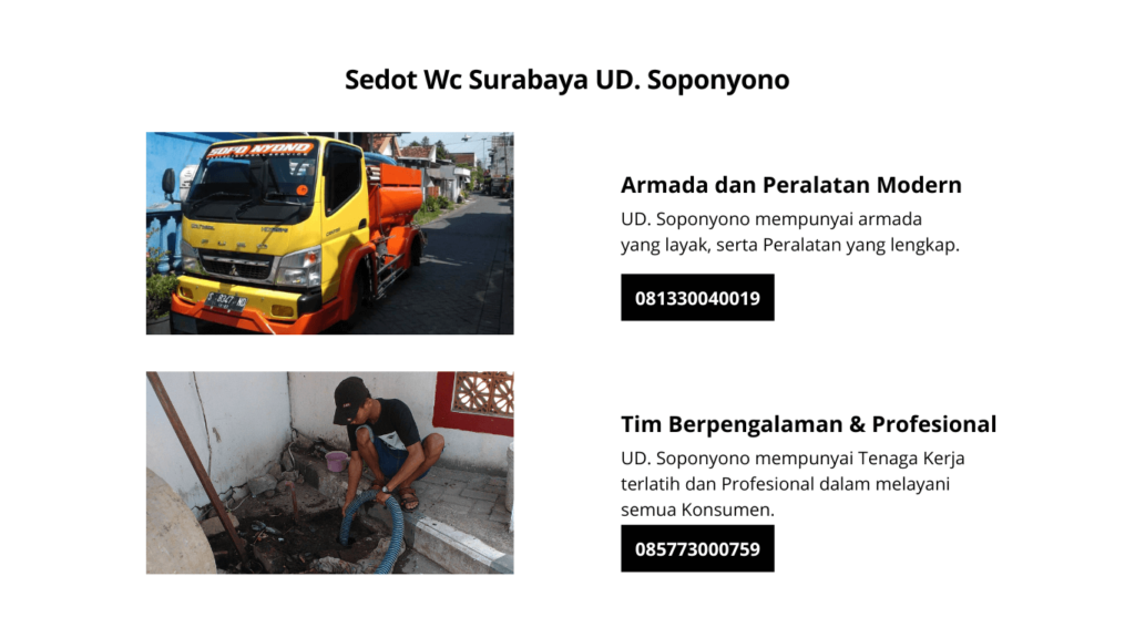 Sedot Wc Surabaya UD. Soponyono